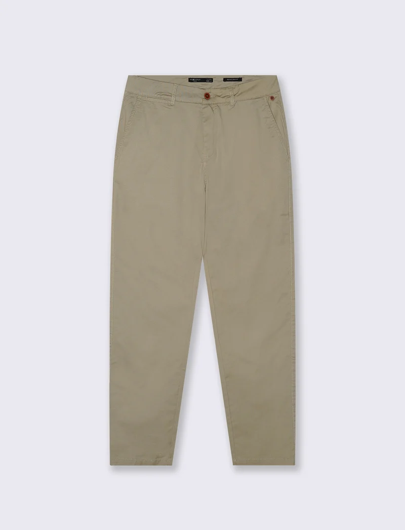 Pantaloni Chino Comfort Regular Fit - Verde salvia