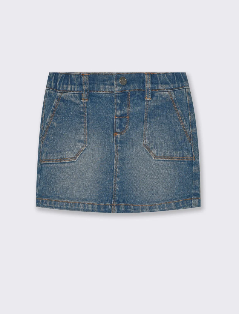 GONNA CORTA IN DENIM - Denim
