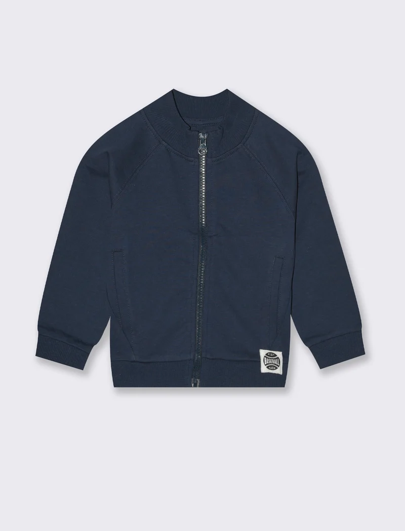 Felpa con zip frontale - Blu