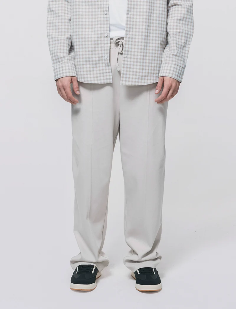 Pantaloni Baggy in Felpa con Vita Jogger - Grigio ghiaccio