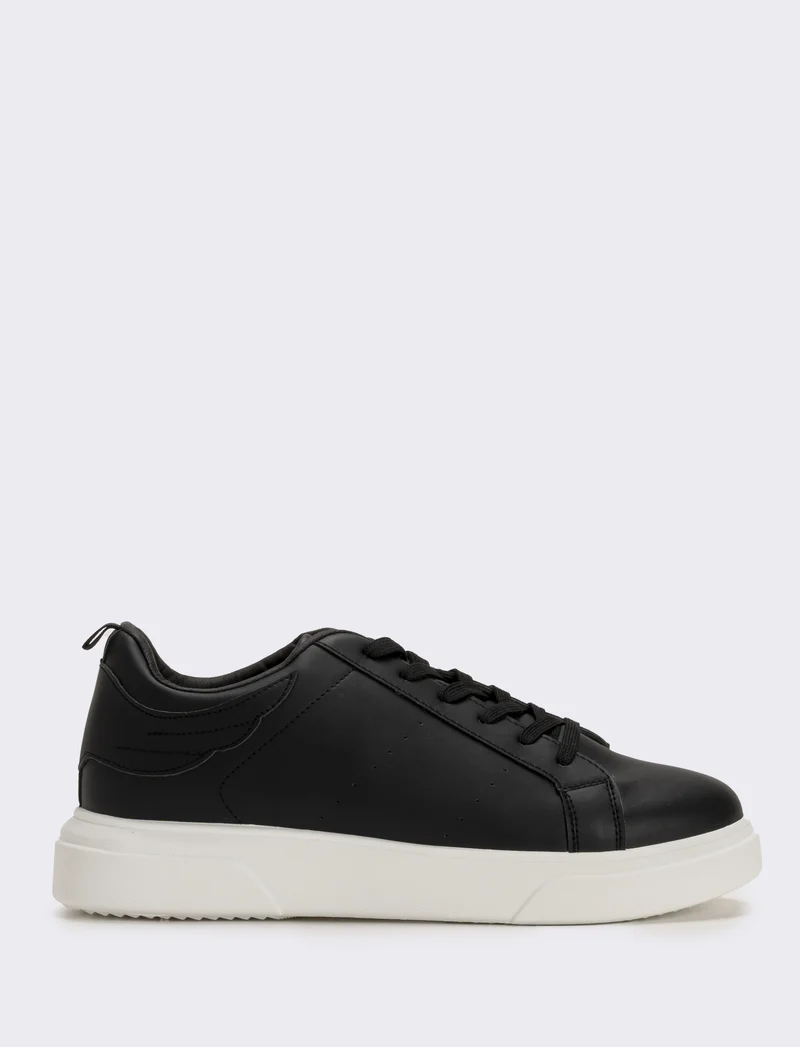 Sneakers con ali da uomo in poliuretano - Nero