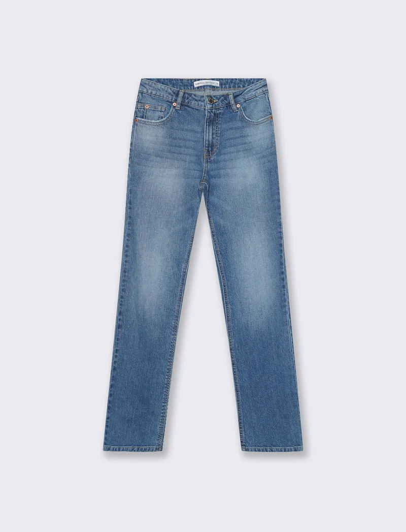 Jeans Straight Vita Media - Denim chiaro