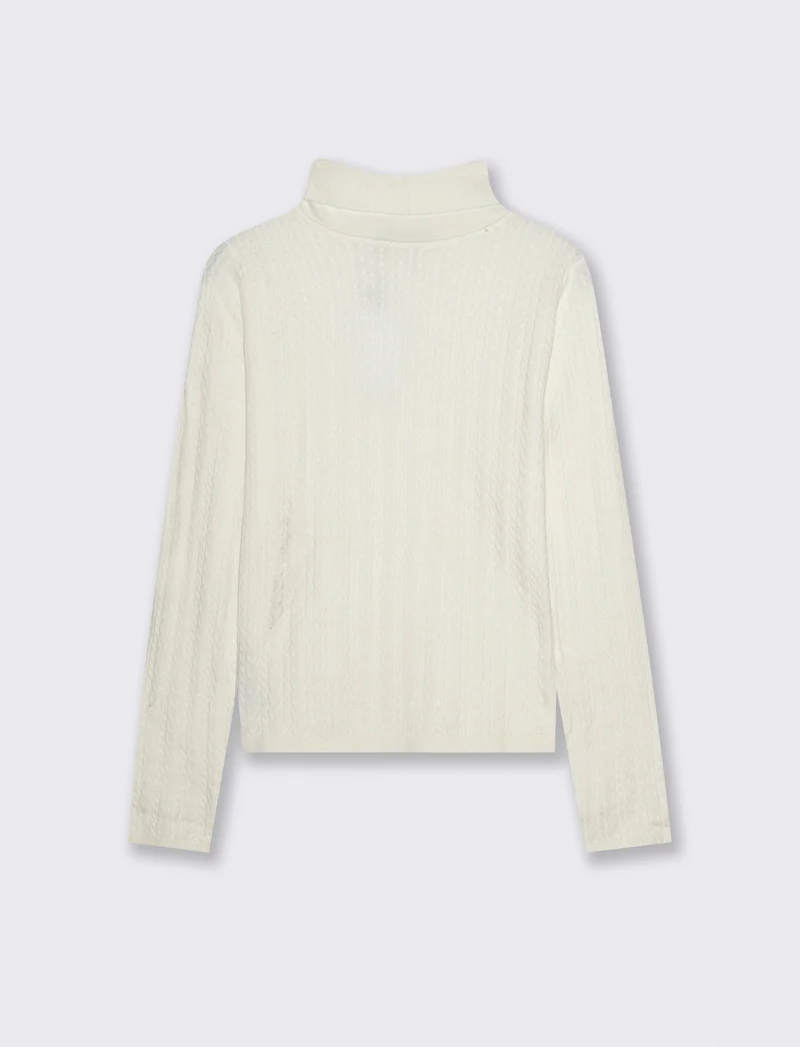 PULLOVER A TRECCE - Avorio