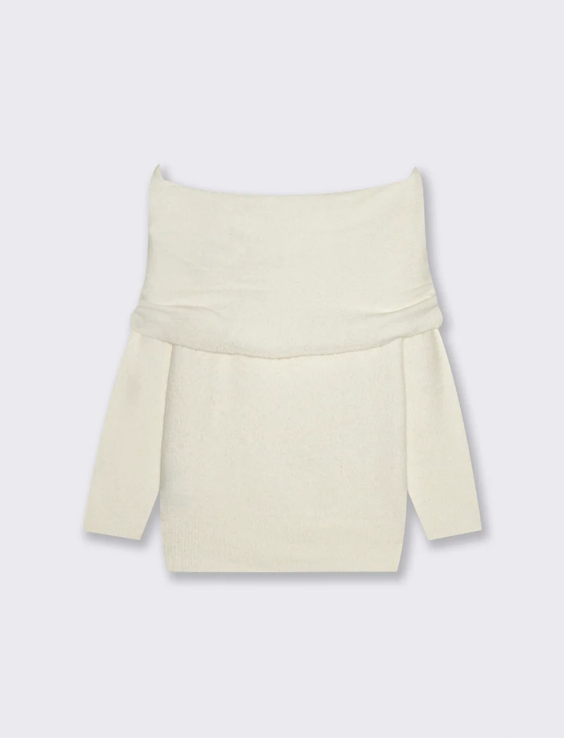 PULLOVER OFFSHOULDER - Avorio