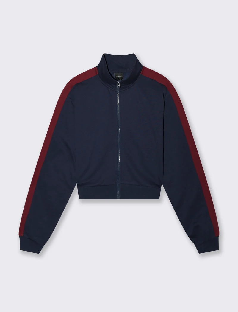 FELPA CON ZIP - Blu