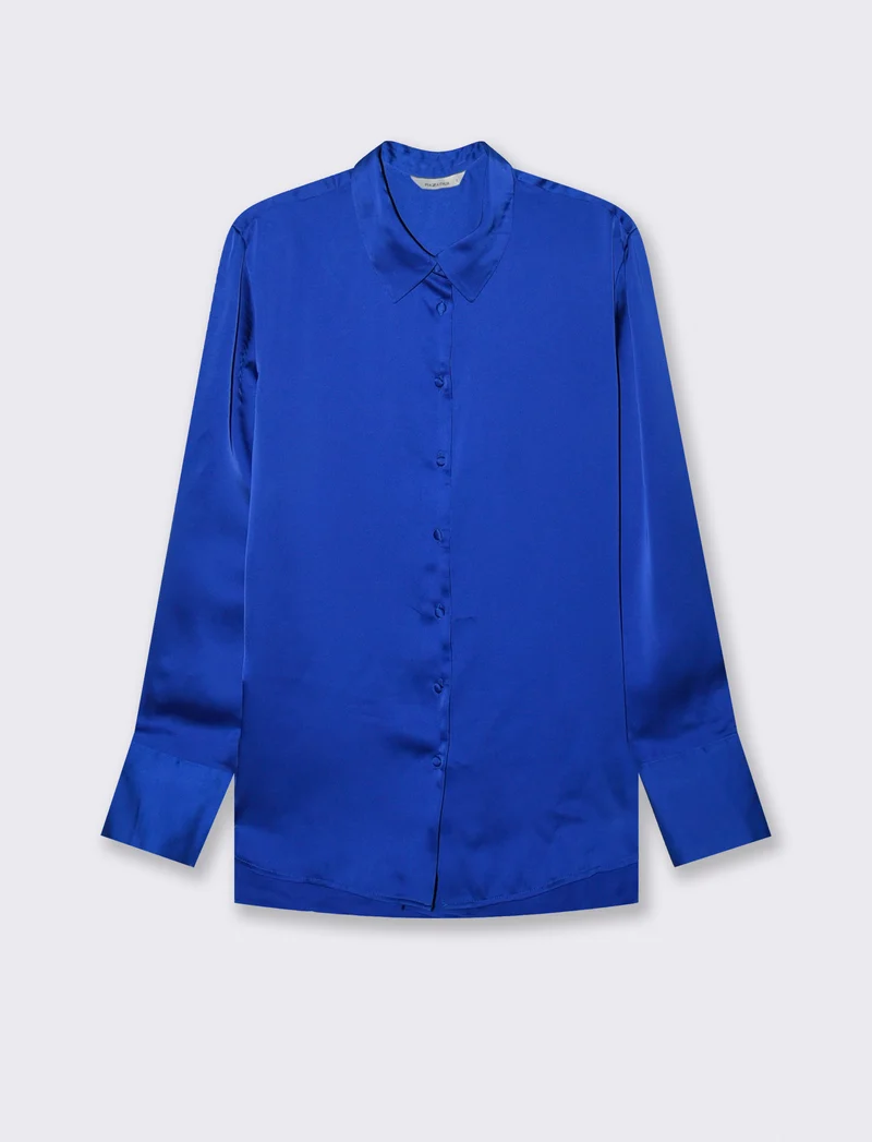 Camicia Maniche Lunghe Regular - Blu royal