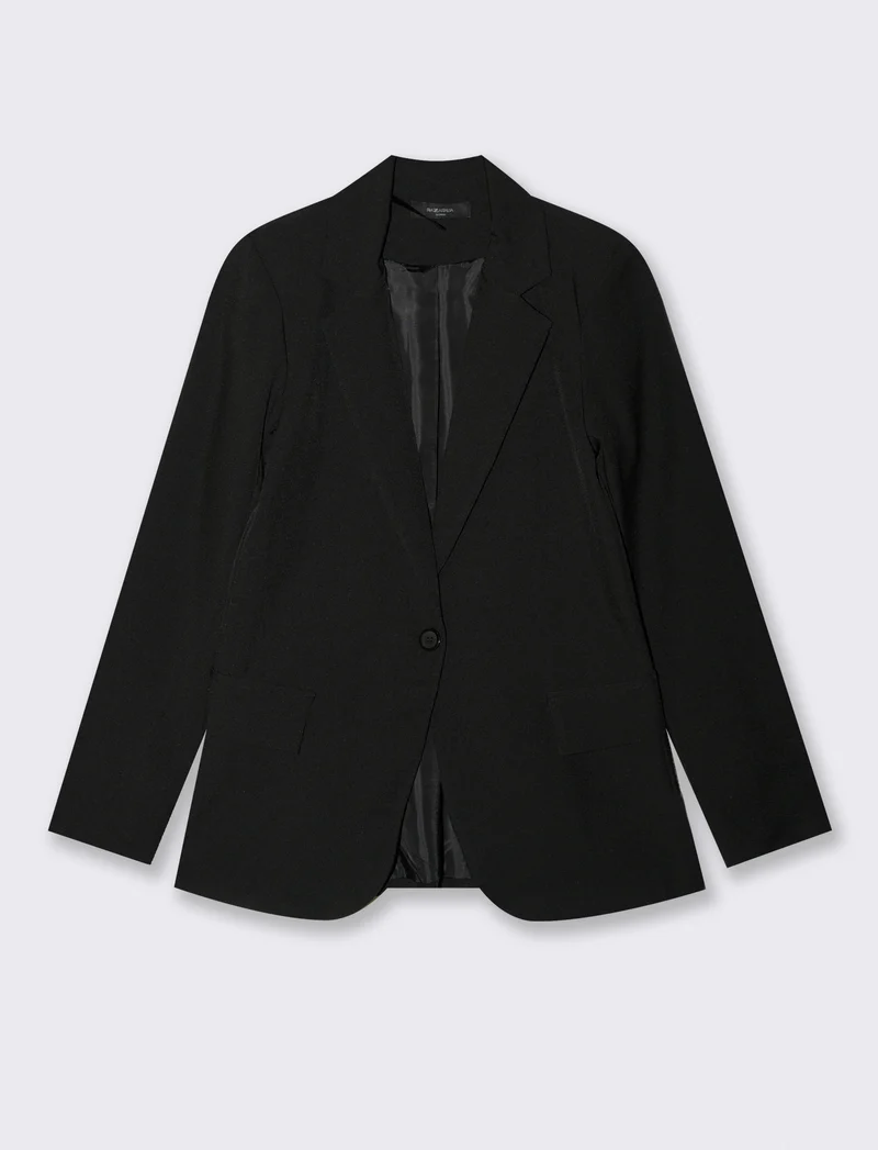 BLAZER MONOPETTO - Nero