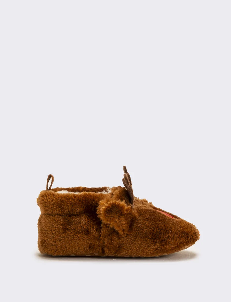 Scarpa renna Natalizia da neonato - Marrone