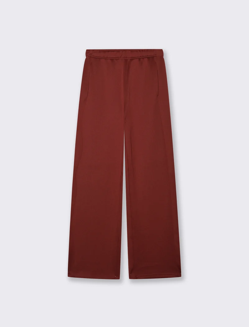 JOGGER CON ELASTICO IN VITA - Marrone bruciato