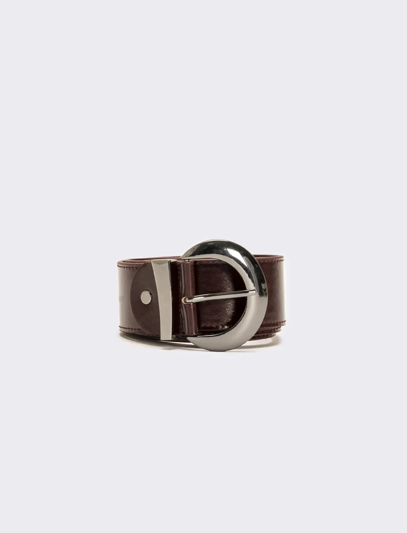 Cintura donna passante asimmetrico h 5 cm - Bordeaux