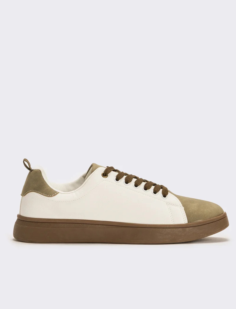 Sneakers bicolor da uomo - Bianco