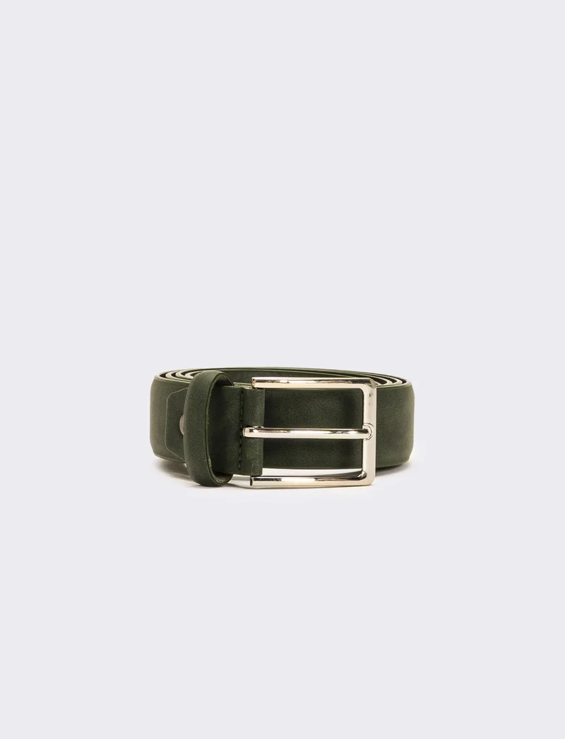 Cintura uomo in suede senza cuciture - Verde