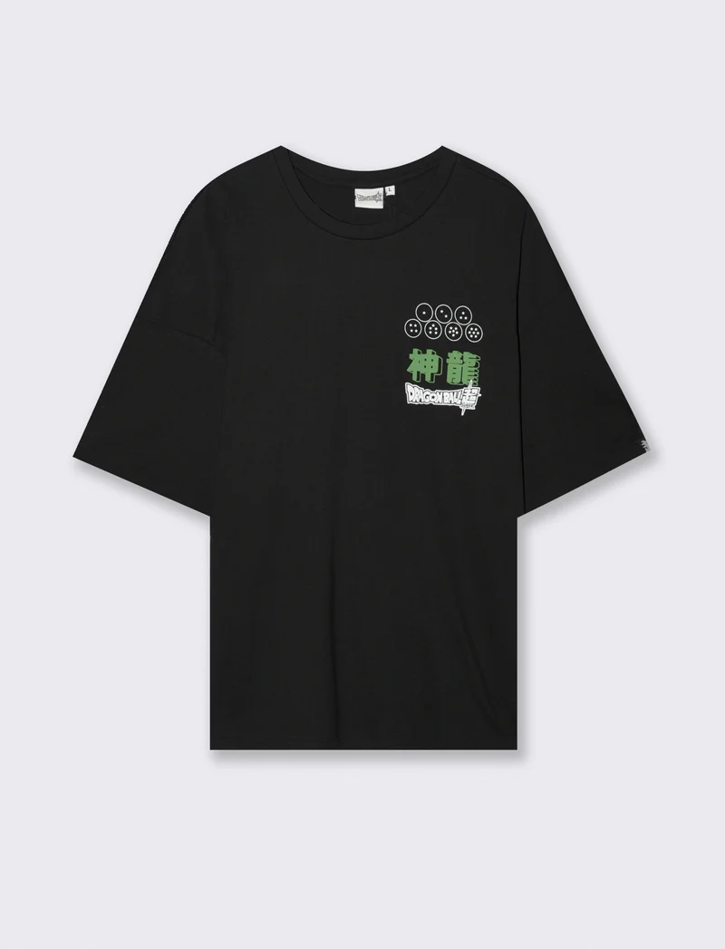 T-SHIRT STAMPA DRAGON BALL - Nero