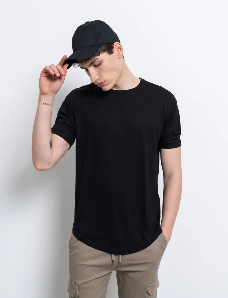 T-shirt loose fit da uomo - Nero