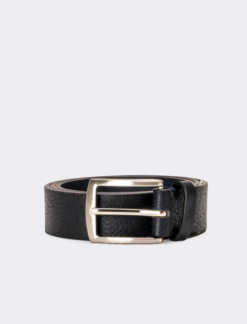 Cintura uomo con impunture - Blu