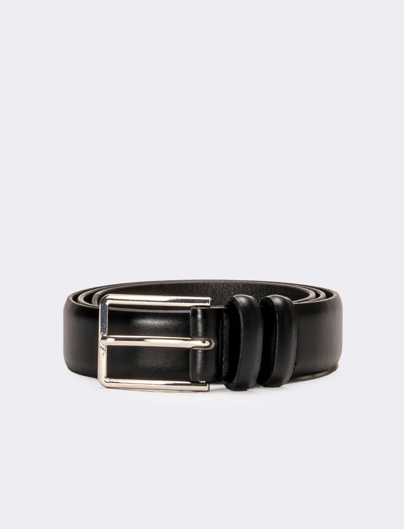 Cintura uomo bombata saldata - Nero