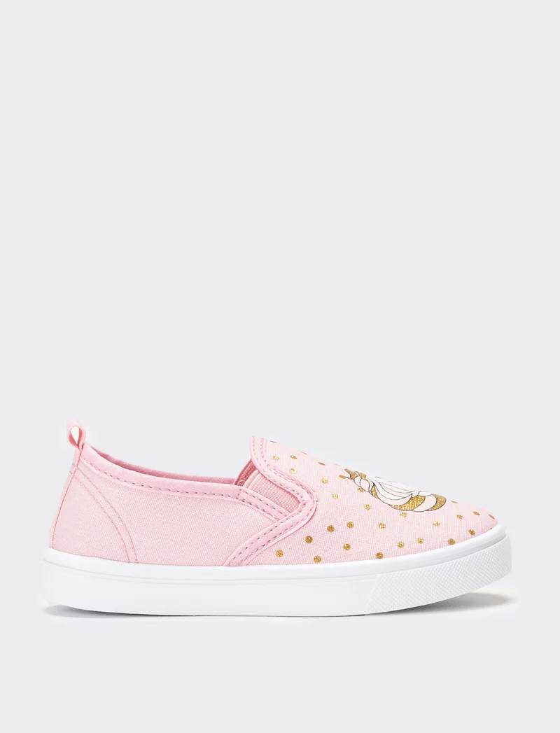 Slip-on in canvas da bambina - Rosa