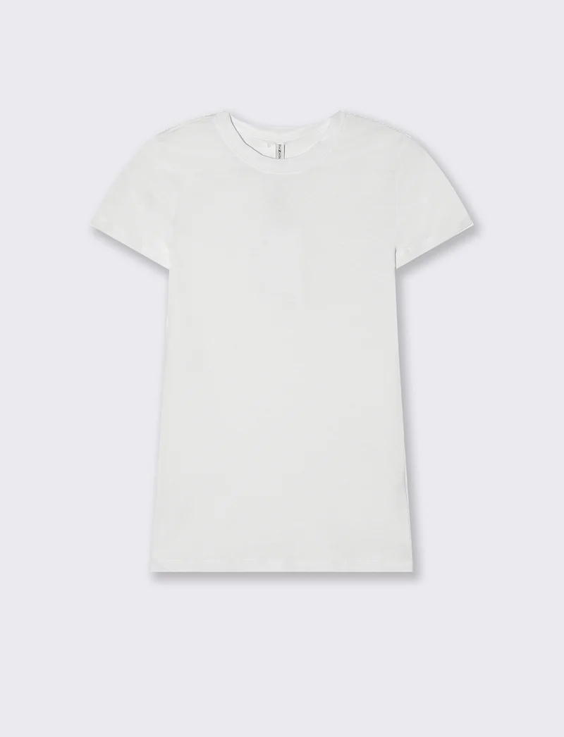 T-shirt basica da donna - Bianco
