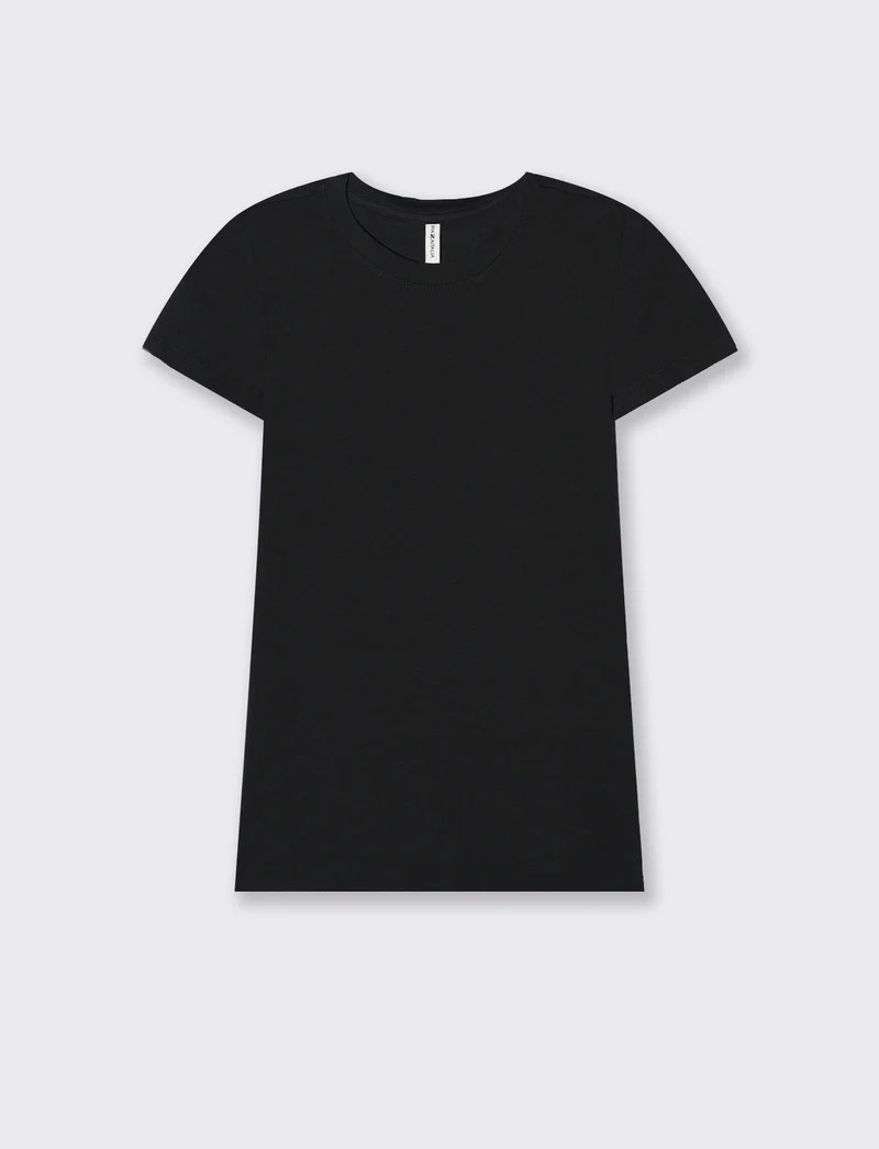 T-shirt basica da donna - Nero