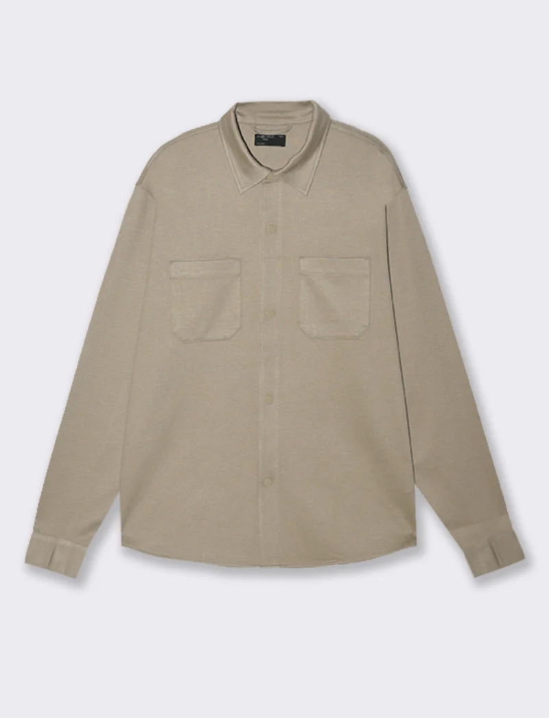 CAMICIA DA COMPLETO LAVORAZIONE JACQUARD - Beige