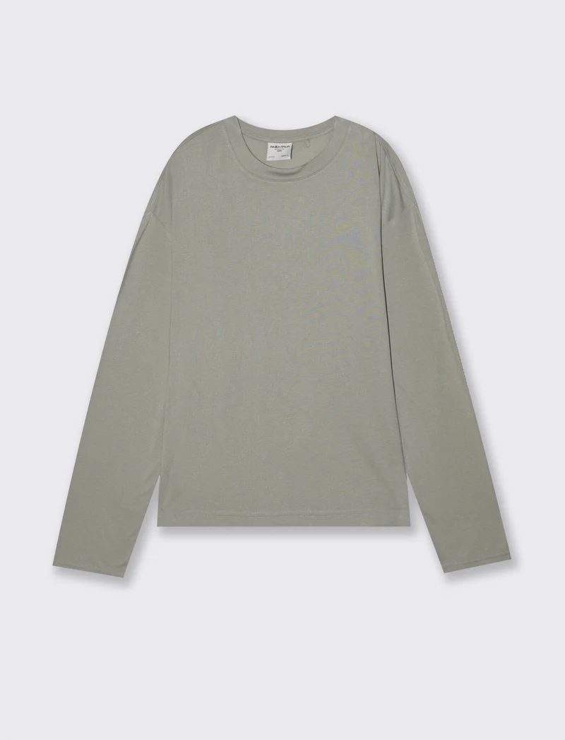 T-SHIRT RELAXED FIT - Verde salvia