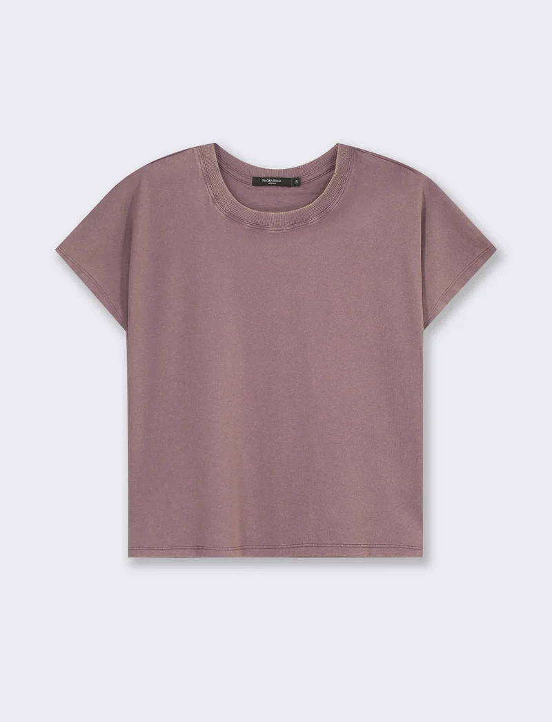 T- shirt mezza manica in jersey da donna - Lampone