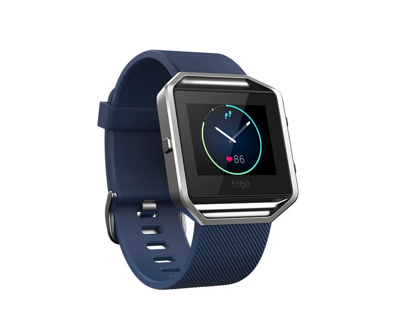Fitbit Blaze orologio sportivo Touch screen Bluetooth Nero, Blu, Acciaio inossidabile