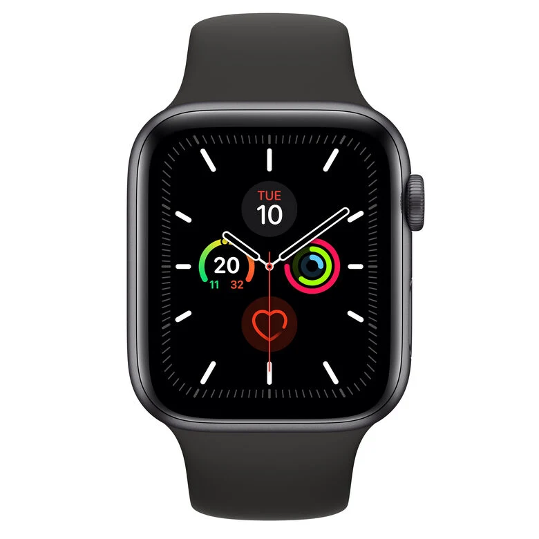 Apple Watch Series 5 GPS + Cellular, 44mm in alluminio grigio siderale con cinturino Sport Nero