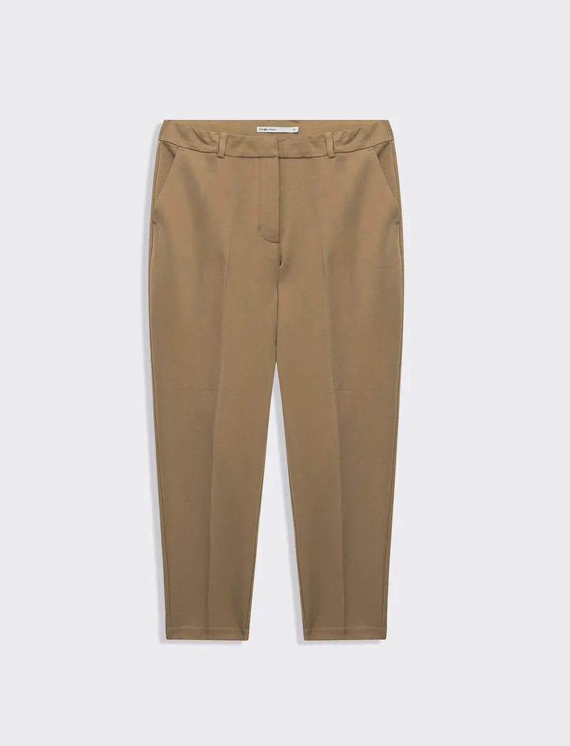 Pantalone basico da donna - Beige fieno