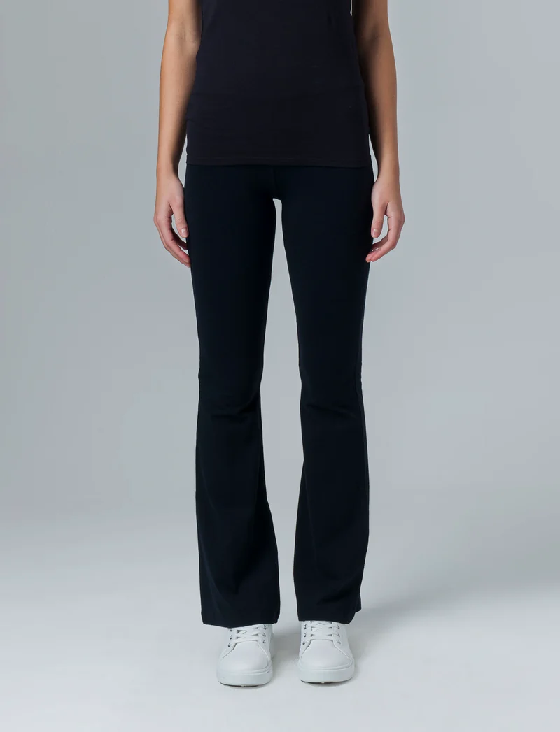 Legging basico flare da donna - Nero
