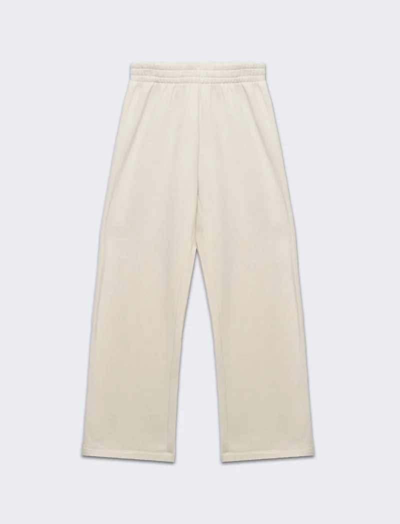 Jogger basico flare da donna - Avorio