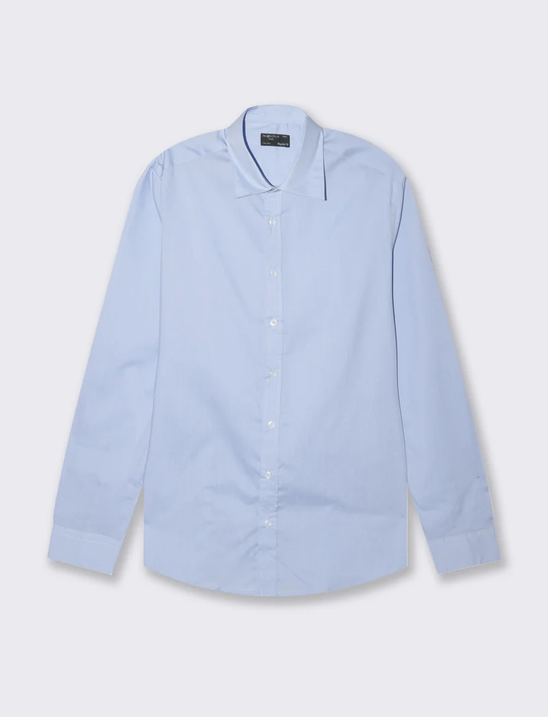 Camicia basic regular fit easy iron da uomo - Celeste