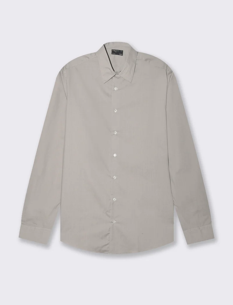 Camicia basic slim fit easy iron da uomo - Grigio