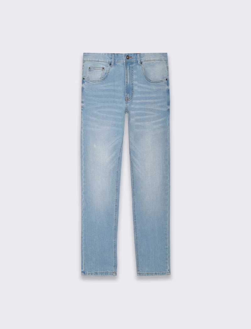 Jeans slim fit blu chiaro da uomo - Denim