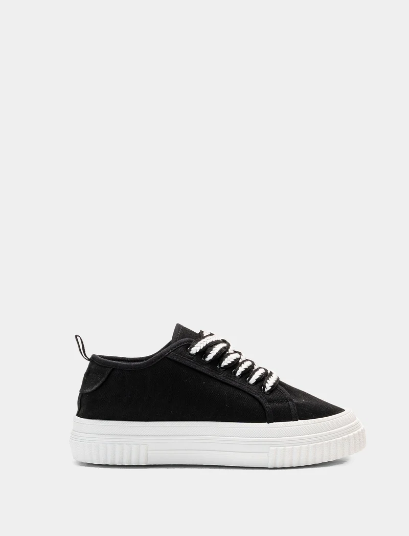Sneakers da donna in canvas - Nero