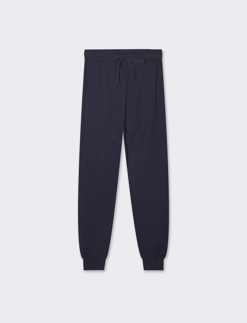 Jogger basico con tasche verticali da donna - Blu