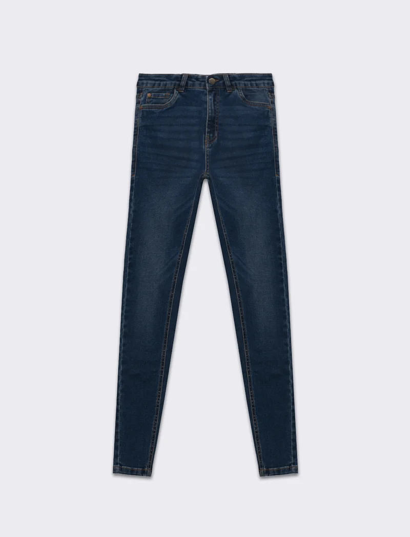 Jeans basico skinny da donna - DENIM SCURO