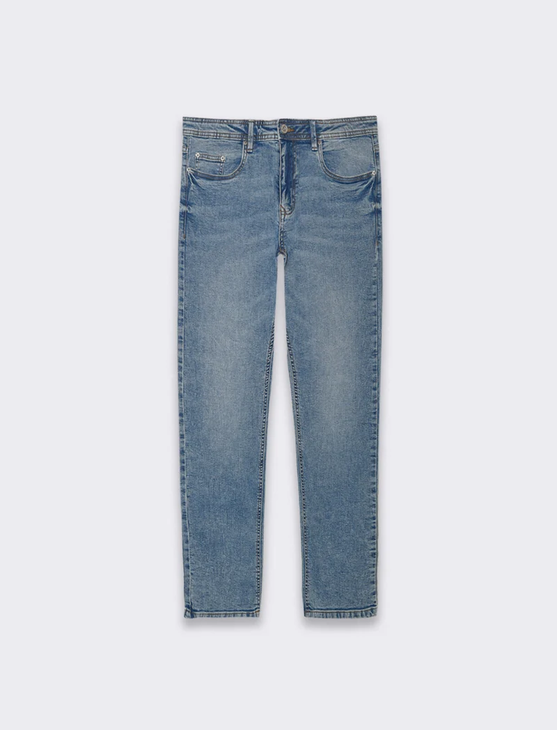 Jeans regular fit blu chiaro da uomo - Denim