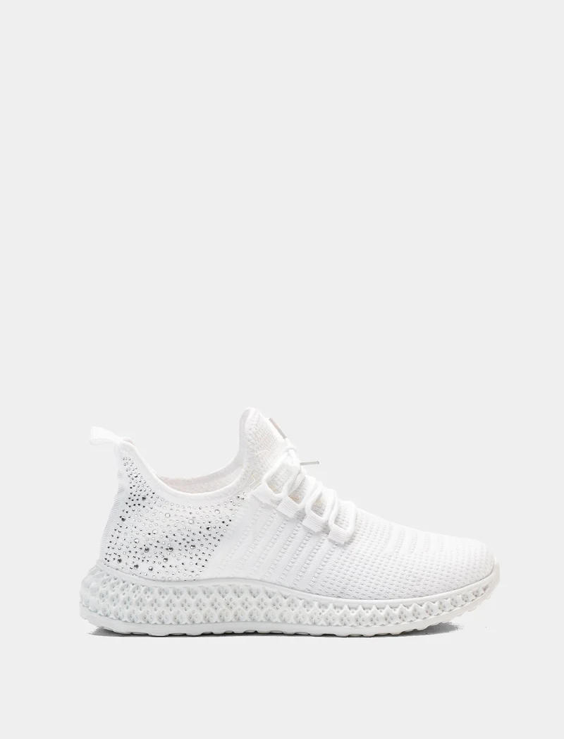 Sneakers da donna con strass - Bianco