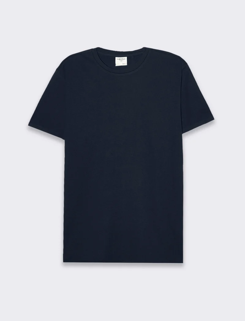T-shirt waffle regular fit da uomo - Blu