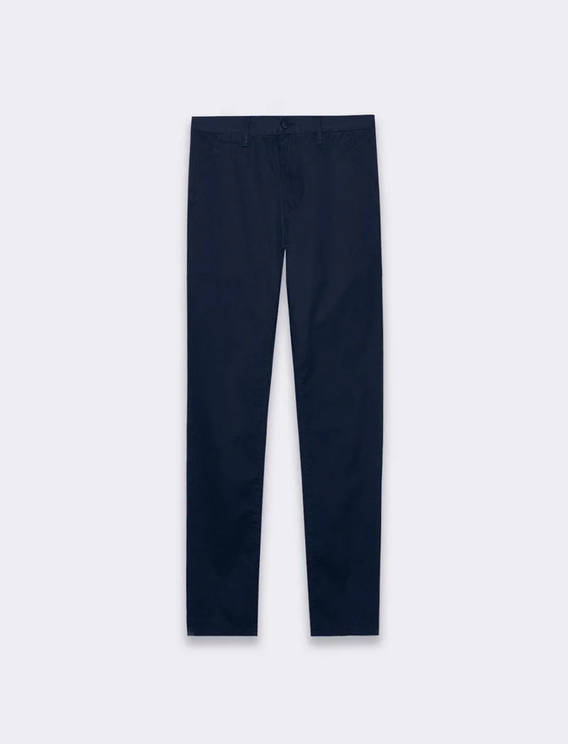 Pantaloni basic chino regular fit da uomo - Blu