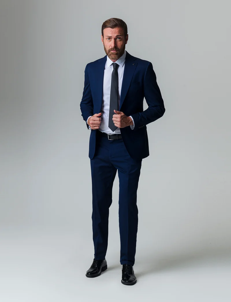 Pantaloni struttura operata da completo da uomo - Blu