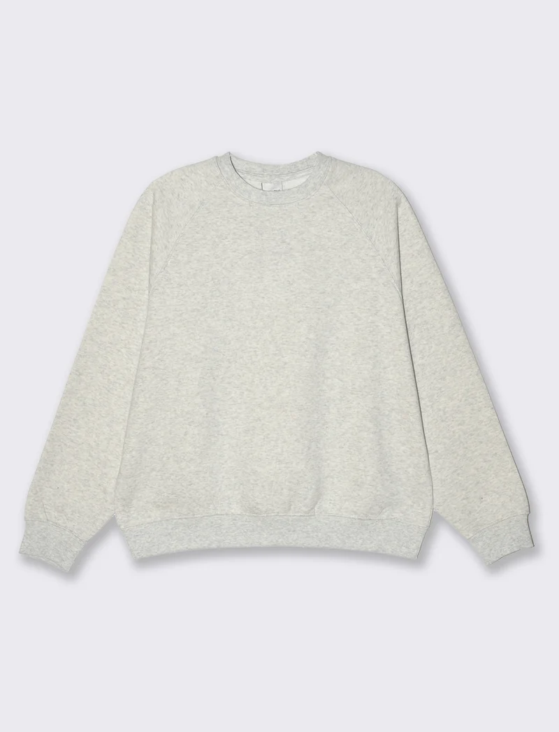 Felpa girocollo manica lunga da donna - Grigio chiaro