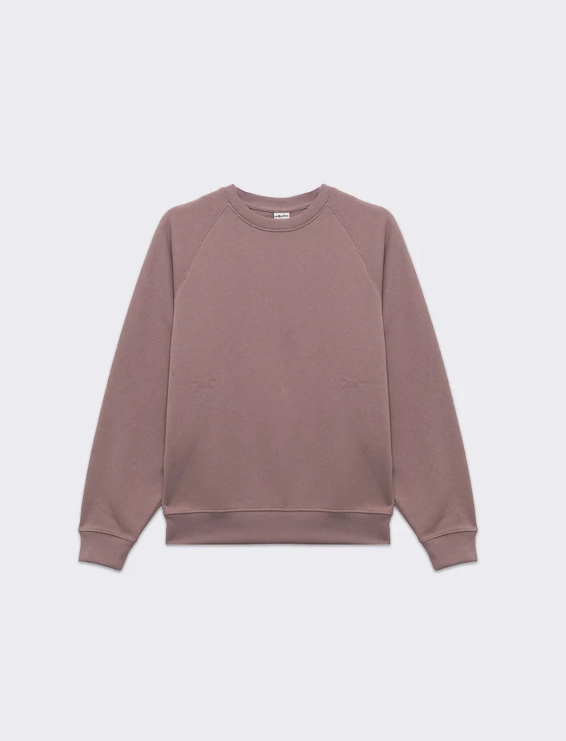 Felpa girocollo manica lunga da donna - Rosa antico