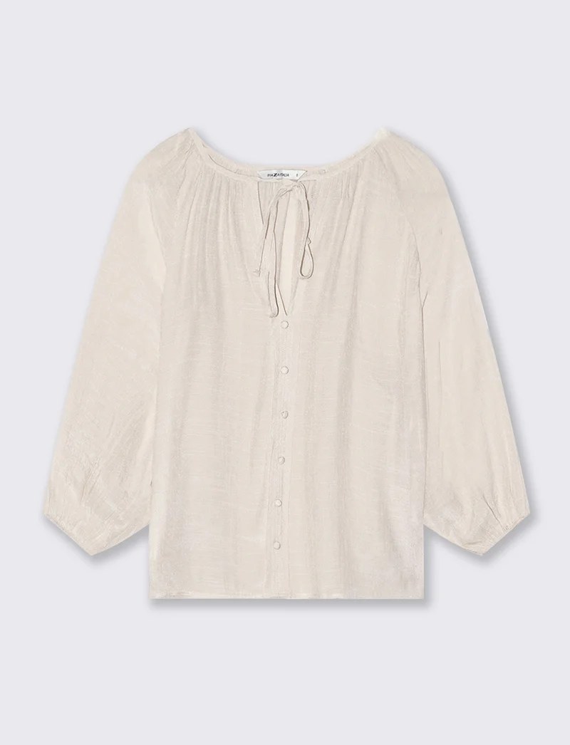 Blusa con Manica a 3/4 - Avorio