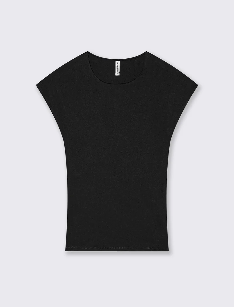T-Shirt Manica Ad Aletto Basic - Nero