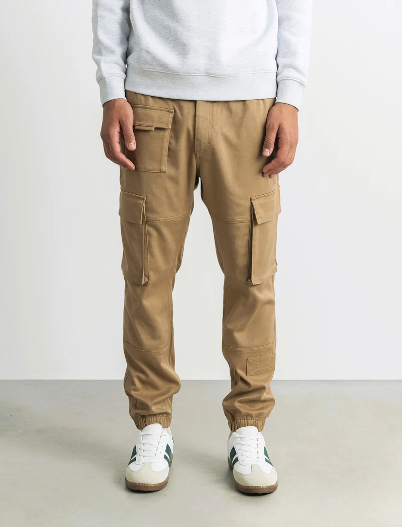 PANTALONI TECNICI CARGO FIT - Beige