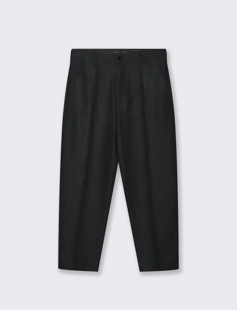 Pantaloni tailored baggy fit da uomo - Nero