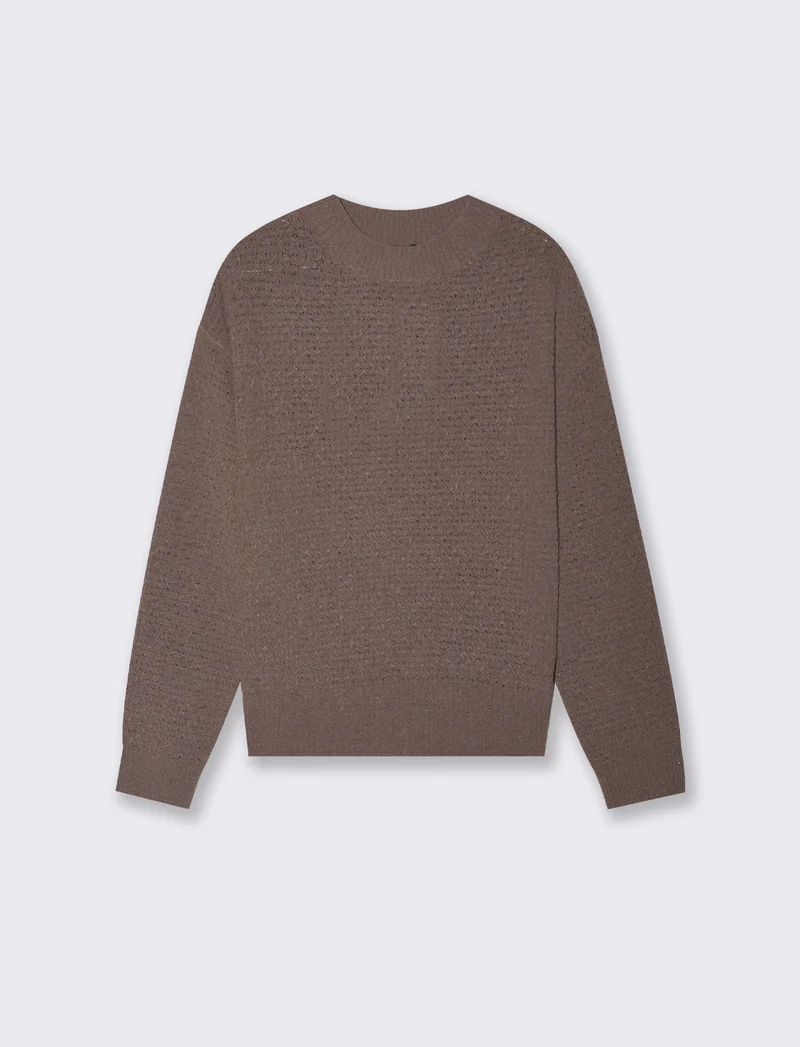 PULLOVER IN CINIGLIA OPACA - Grigio tortora