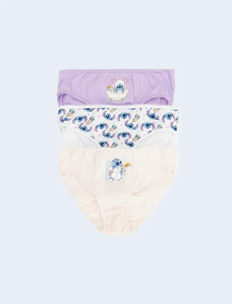Tris slip bambina stitch, gabby e hello kitty - Lilla